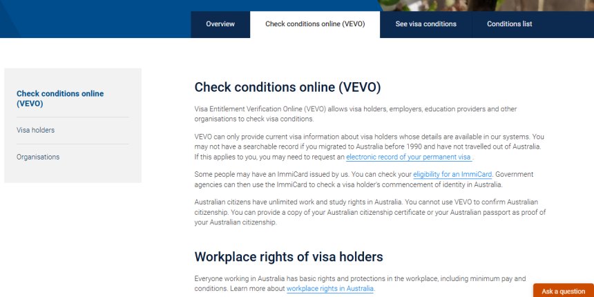 অনলাইনে অস্ট্রেলিয়ার ভিসা চেক করার নিয়ম ও স্টুডেন্ট ভিসা চেকলিস্ট (Australia Visa Check VEVO)