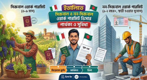 ইতালিতে সিজনাল ও নন-সিজনাল ওয়ার্ক পারমিট ভিসার পার্থক্য ও সুবিধা