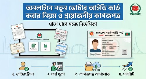 অনলাইনে নতুন ভোটার আইডি কার্ড করার নিয়ম ও প্রয়োজনীয় কাগজপত্র ২০২৪