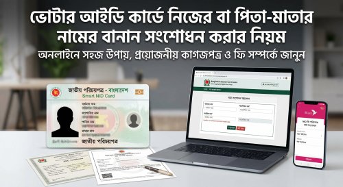 ভোটার আইডি কার্ডে নিজের বা পিতা-মাতার নামের বানান সংশোধন করার নিয়ম
