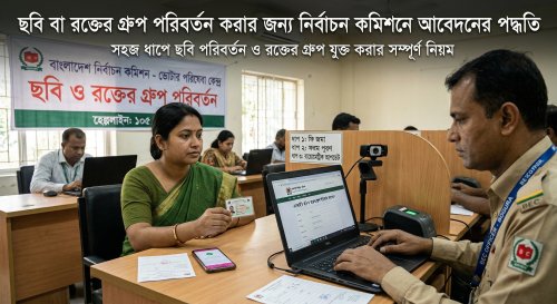 ছবি বা রক্তের গ্রুপ পরিবর্তন করার জন্য নির্বাচন কমিশনে আবেদনের পদ্ধতি